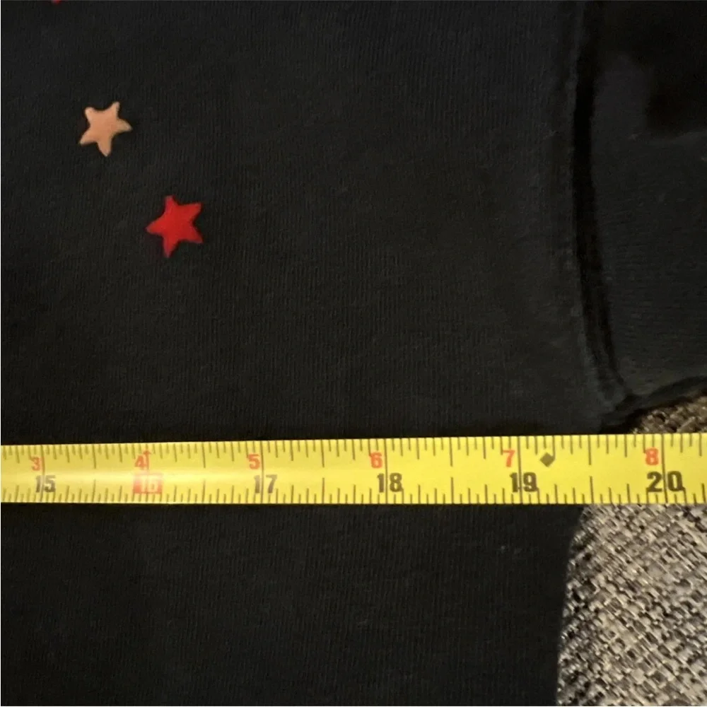 Madewell Mile(s) Black Star Print Bell Sleeve Starry Night Sweatshirt J8533 XS - Picture 7 of 8